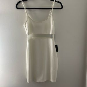 White Sleeveless Bodycon Mini Dress